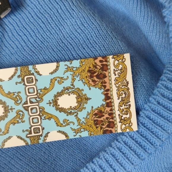 Boohoo NWT Slash Neck Knitted Tracksuit (Top Only) - Picture 8 of 12